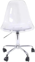 Modern Gaming Chair with Acrylic Base and Rolling Function Black and Gold