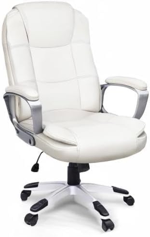 OFIKA Home Office Chair 400LBS Big and Tall Chair Heavy Duty Design Ergonomic High Back Cushion Lumbar Back Support Computer Desk Chair Adjustable Executive Leather Chair with Armrest