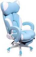 Racing Style Gaming Chair with Adjustable Footrest Massage Lumbar Support High-Back Ergonomic Swivel Office Chair(Blue)