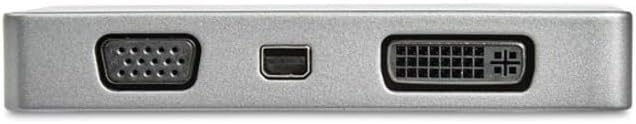 StarTech.com USB C Multiport Video Adapter - 4K 60Hz UHD Portable 5-in-1 USB Type C to HDMI 2.0 Mini DisplayPort VGA or DVI (1080p) - 95W PD Passthrough - Cable Management - Aluminum (CDPVDHMDPDP)