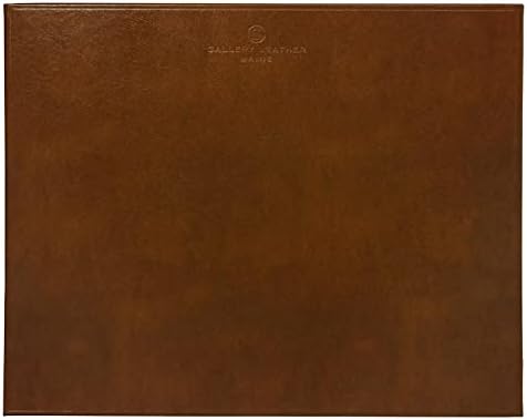 Gallery Leather Smooth Leather Mouse Pad - Landscape Layout Non-Slip &amp Waterproof Great for Work Desk &amp Home Handcrafted - Acadia Tan - 10 x 8