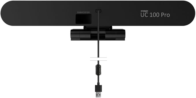 IMAGO UC100PRO Webcam with Speakers and Microphone - Echo Cancellation &amp Noise Reduction - 94° View for Meeting/Online Classes/Zoom/YouTube