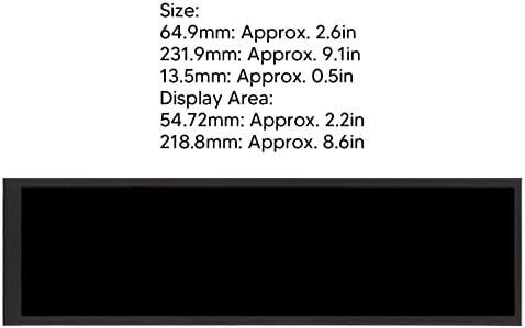 Yunseity 8.8 Inch Monitor 480x1920 LCD 170 Viewing Angle Plug and Play