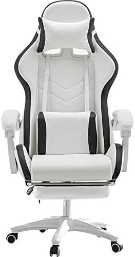 Video Gaming Chair Racing Recliner with Footrest High Back Ergonomic Office Desk Chair Adjustable Armrests (Pink)(Blue)