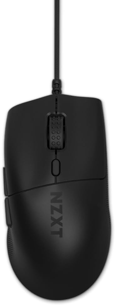 NZXT Lift 2 Ergo Lightweight Ergonomic Wired Gaming Mouse Lightweight 61 g Design 8K Polling Rate Optical Switches 26K DPI Optical Sensor 100% PTFE Feet Black