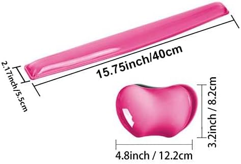Silicone Gel Keyboard Wrist Rest Set Plus Keyboard &amp Mouse Wrist Support Pad Office Computer Laptop Mac - Durable Comfortable and Pain Relief