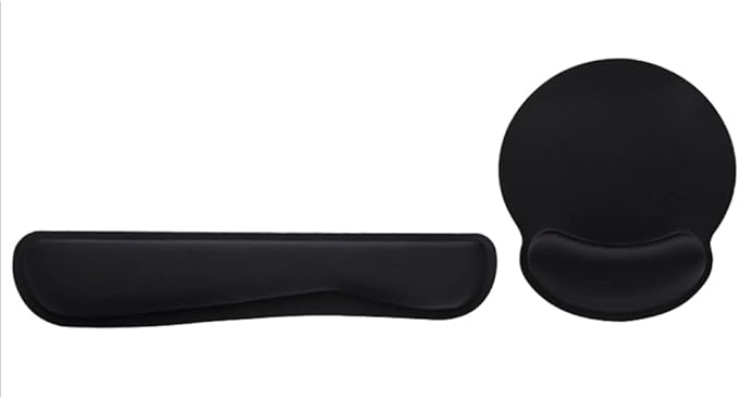 SagaSave Mouse Pad with Wrist Rest Hand Support and Keyboard Support Ergonomic Memory Foam Anti-Slip for Relieving Hand Pressure