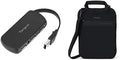 Targus 4-Port USB 2.0 Hub and Targus Vertical Slipcase Messenger Bag Travel Laptop Bag with Hideaway Handles