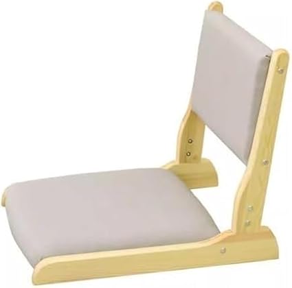ELEFOCUS Floor Chair with Backrest Foldable Meditation Tatami Chairs Backrest Chair with Cushion Living Room Chair Seat(Color8)