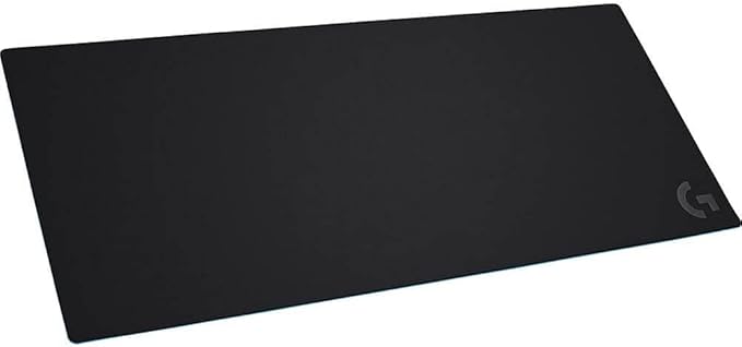 Logitech G840 XL Cloth Gaming Mouse Pad Thin Pad Stable Rubber Base Performance-Tuned Surface Moderate Surface Friction Durable Tube for Transport - Black