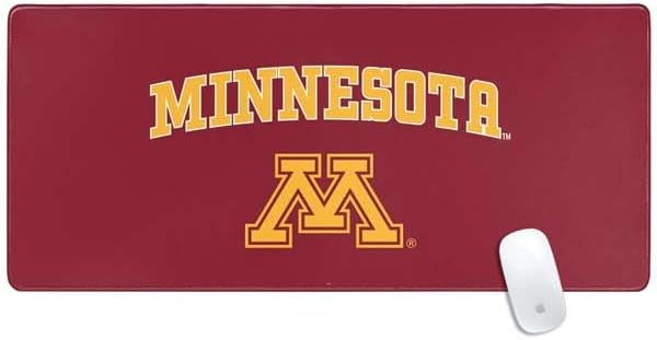 Skinit Extra Large Gaming Mouse Pad - Officially Licensed University of Minnesota Design with Stitched Edges Waterproof Non-Slip Rubber Base Desk Mat for Keyboard &amp Mouse 35.75 x 15.4 inches
