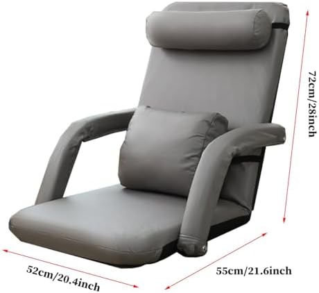 BTZHY Floor Chair Floor Chair with Backrest Foldable Floor Chair Adult Lazy Sofa Meditation Chair Window Chair Multi-Angle Floor Seating Reading Chair Floor Couch Recliner Gaming Floor Chairs(/Beige)