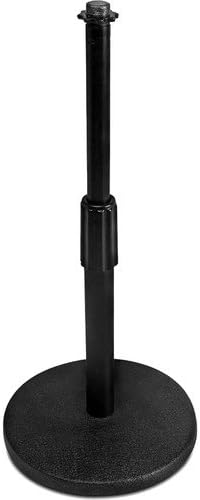Rode PodMic Dynamic Podcast Microphone with On-Stage DS7200B Desktop Mic Stand StreamEye Cans50 Podcast Headphones XLR Cable and StreamEye Polishing Cloth