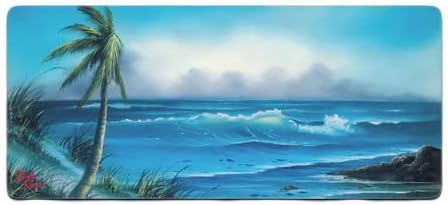 Bob Ross Desk Mat for Desktop Large Ergonomic Mouse Pad Gaming Mouse Pad Non-slip Deskmat Mouse Pad For Computer Wireless Mouse Keyboard Mouse pad for desk Large Mousepad- Storm on The Horizon