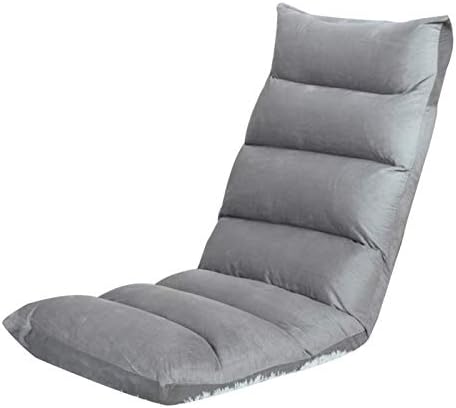 BTZHY Floor Chair Floor Chair Lounge Floor Chair with backrest 5 Gears Adjustable Leisure Meditation Chair Removable and Washable Ergonomic Leisure Chair (Color : Gray)