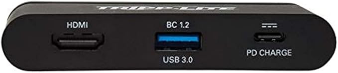 Tripp Lite USB-C Hub with 4K HDMI USB-A USB-C Pd Charging (5A 100W) Thunderbolt 3 DisplayPort Alt Mode 5 Gbps Black (U444-T6N-H4UBC)