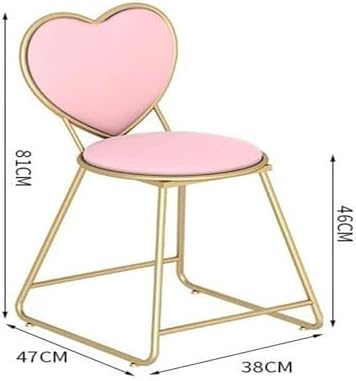 Round Stool Industrial Gaming Chair with Cushioned Seat for Office Bedroom and Vanity White Leather Home Furniture