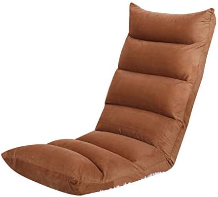 Floor Chair Floor Chair Lounge Floor Chair with backrest 5 Gears Adjustable Leisure Meditation Chair Removable and Washable Ergonomic Leisure Chair (Color : Brown)