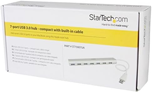 StarTech.com 7-Port USB Hub USB A to 7x USB-A Ports USB 3.2 5Gbps Self-Powered Portable Laptop Hub with power supply