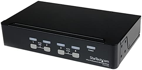 StarTech.com 4 Port Professional VGA USB KVM Switch with Hub - 1U Rack-mountable KVM Switch  TAA (SV431USB)