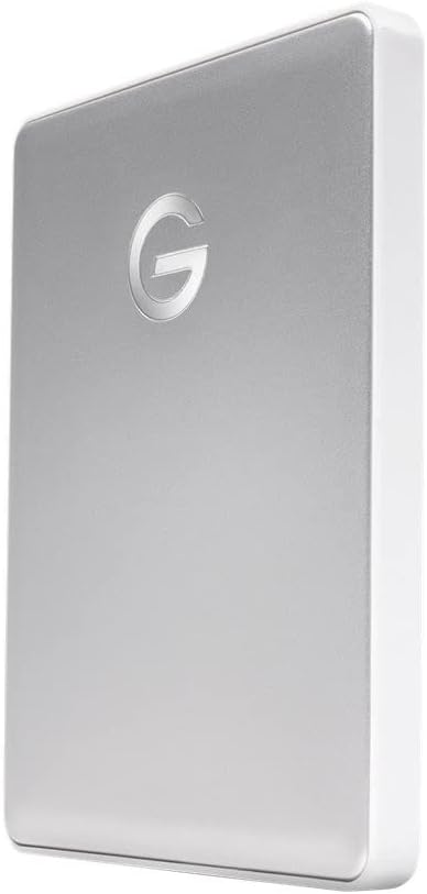 G-Technology 2TB G-DRIVE Mobile USB-C (USB 3.1) Portable External Hard Drive Silver - 0G10339