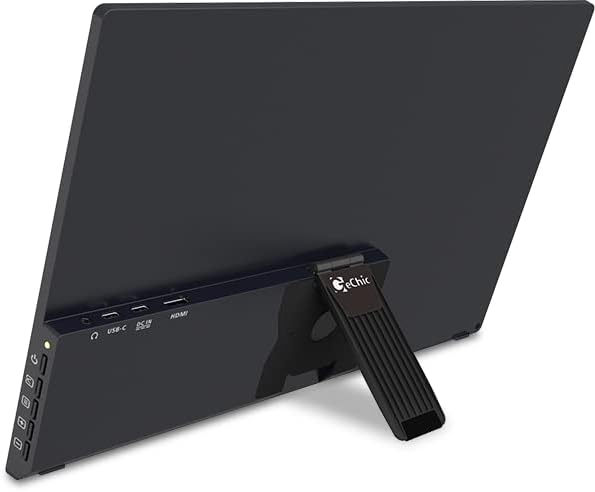 Gechic M161H 16.1 1080P Portable Monitor - Rear Port Laptop/Macbook HDMI USB-C Frameless VESA Mount Tripod Eyecare Gaming Xbox/PS5/Switch Vertical Stacked Dual Screens Travel Monitor