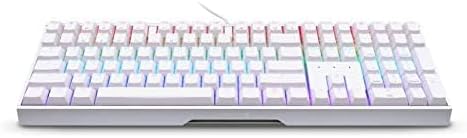 Cherry MX 3.0 S Wired Mechanical Gaming Keyboard. Aluminum Housing Built for Gamers w/MX Red Switches. RGB Backlit Color Display Over 16m Colors. from The Makers of MX. Full Size. Pure White.