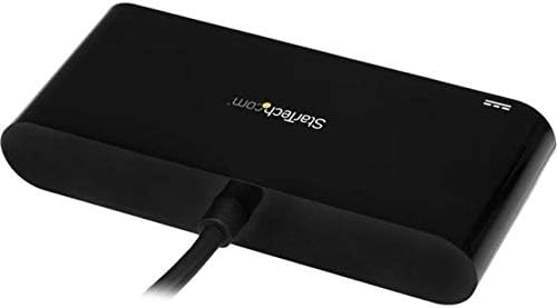 StarTech.com 3 Port USB-C Hub with Gigabit Ethernet &amp 60W Power Delivery Passthrough Laptop Charging - USB-C to 3x USB-A (USB 3.0 SuperSpeed 5Gbps) - USB 3.1/3.2 Gen 1 Type-C Adapter Hub (HB30C3AG