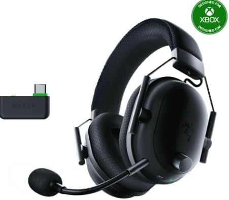 Razer BlackShark V2 Pro Wireless Xbox Gaming Headset: 50mm Drivers - Wideband Mic - Comfortable Noise Isolating Earcups - for Xbox PS5 Console PC Mac - Bluetooth USB-C - 70 Hr Battery - Black