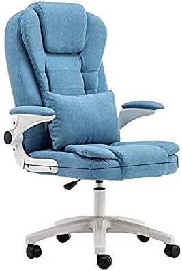 Katzowen Office Chair Swivel Desk Chair Gaming Chair Office Chair Executive Chair Linen Fabric Home Office Chair Ergonomic Waist Support Computer Swivel Chair As Shown