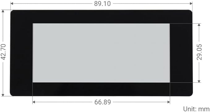 AmpOhm360 2.9 Inch Capacitive Touch ePaper Display Module 296x128 Resolution SPI I2C Interface for Microcontroller IoT DIY Projects SKU-20051