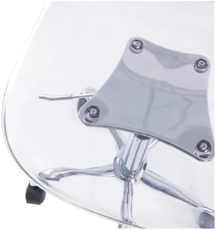 Modern Gaming Chair with Acrylic Base and Rolling Function Black and Gold