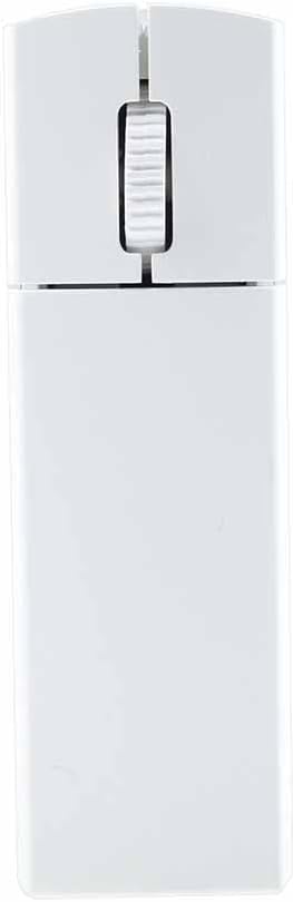 Wireless Mini Rechargeable Travel Mouse 2.4G Ultra Slim Portable Computer Mouse with Receiver Storage for Laptop/PC/Mac - White