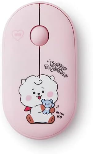 BTS Inspired Characters Multi Pairing Wireless Mouse Little Buddy Baby Better Together Edition All in Their Own Cute Style &amp Colors (RJ)