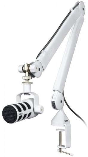 Rode PodMic USB White with Rode PSA1+ White Bundles (Red Bundle)