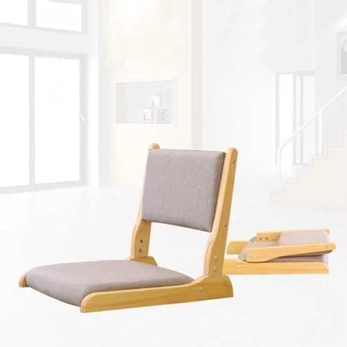 ELEFOCUS Floor Chair with Backrest Foldable Meditation Tatami Chairs Backrest Chair with Cushion Living Room Chair Seat(Color8)