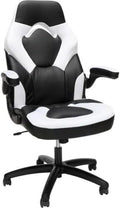 Ergonomic Gaming Chair with High Back Support – Racing Style PC Desk Chair with Recline Function Flip-Up Arms &amp Padded Segments for Comfort (White)