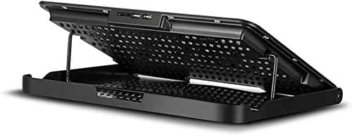 Laptop Cooling Pad Gaming 6Fans 15.6inch Laptop Cooler Stand Fan Adjustable Foldable Long Stand