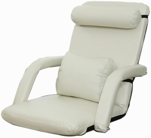 BTZHY Floor Chair Floor Chair Foldable Floor Chair with 6-Speed Adjustment Padded Gaming Sofa with Backrest for Living Room and Bedroom No Assembly Required (Color: Gray Size: 20.47 x 21.