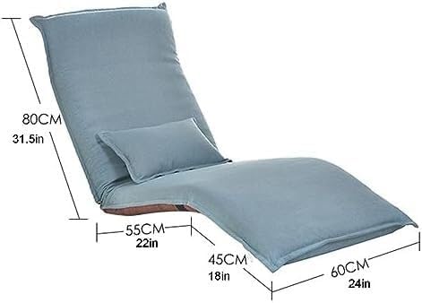ELEFOCUS Adjustable Floor Chair Indoor Chaise Lounge Folding Comfortable Sofa with Padded Cushion for Adults Gaming Chairs(Rosa)