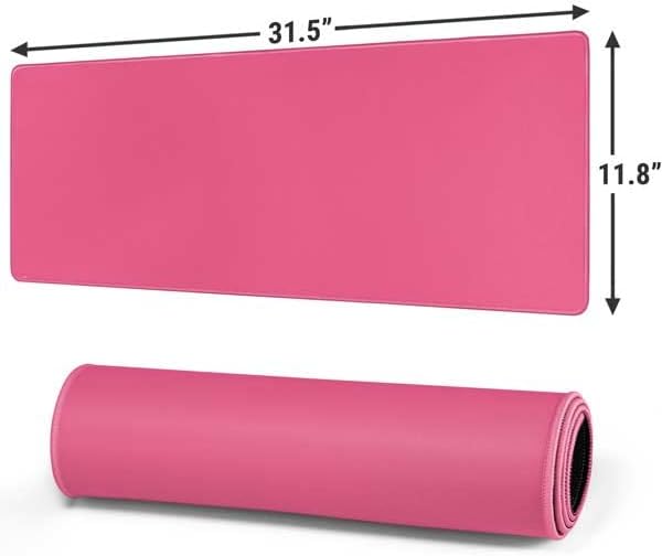 Skinit Large Gaming Mouse Pad - Bubble Gum Pink Design with Stitched Edges Waterproof Non-Slip Rubber Base Desk Mat for Keyboard &amp Mouse