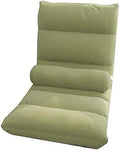 ELEFOCUS Removable and Washable Floor Chair 5 Level Adjustable Folding Bay Window Chair with Waist Pillow Single Lazy Sofa
