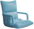 ELEFOCUS Folding Lazy Sofa Bed 6-Way Adjustable Floor Chair Chaise Lounge with Armrest Padded Gaming Recliner Chair(Blau)