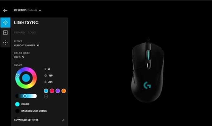 Logitech G403 Hero 25K Gaming Mouse Lightsync RGB Lightweight 87G+10G Optional Braided Cable 25 600 DPI Rubber Side Grips Black