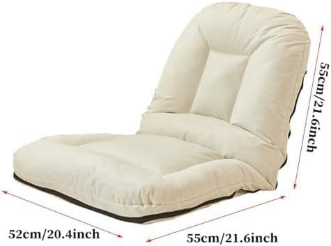 ELEFOCUS Floor Chair with Backrest Foldable Lazy Sofa Meditation Chair Window Chair with 5 Adjustable Positions(/Pink)