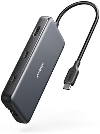 Anker USB C Hub with Ethernet 8-in-1 Multiport Ethernet Adapter with 4K 60Hz HDMI Port 85W Power Delivery 10Gbps USB C and 2 A Data Ports microSD SD Card Reader for MacBook Pro/XPS/iPad and More
