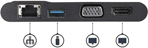 StarTech.com USB-C Multiport Adapter - USB-C Travel Dock with 4K HDMI or 1080p VGA Gigabit Ethernet 5Gbps USB-A 3.0 - Discontinued Limited Stock &amp Replaced by DKT31CHVL (DKT30CHV)