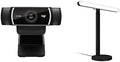 Logitech C922x Pro Stream Webcam + Logitech G Litra Beam Premium LED Gaming Key Light with TrueSoft Adjustable Desktop Mount Brightness/Color Temp Settings Desktop App Control for PC/Mac
