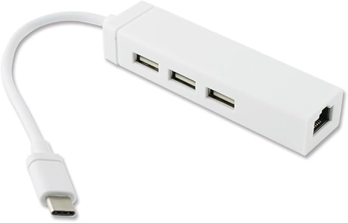 3-Ports USB 3.1 Gigabit Ethernet Port RJ45 Wired Network Adapter Hub to 1000Mbps