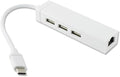 3-Ports USB 3.1 Gigabit Ethernet Port RJ45 Wired Network Adapter Hub to 1000Mbps